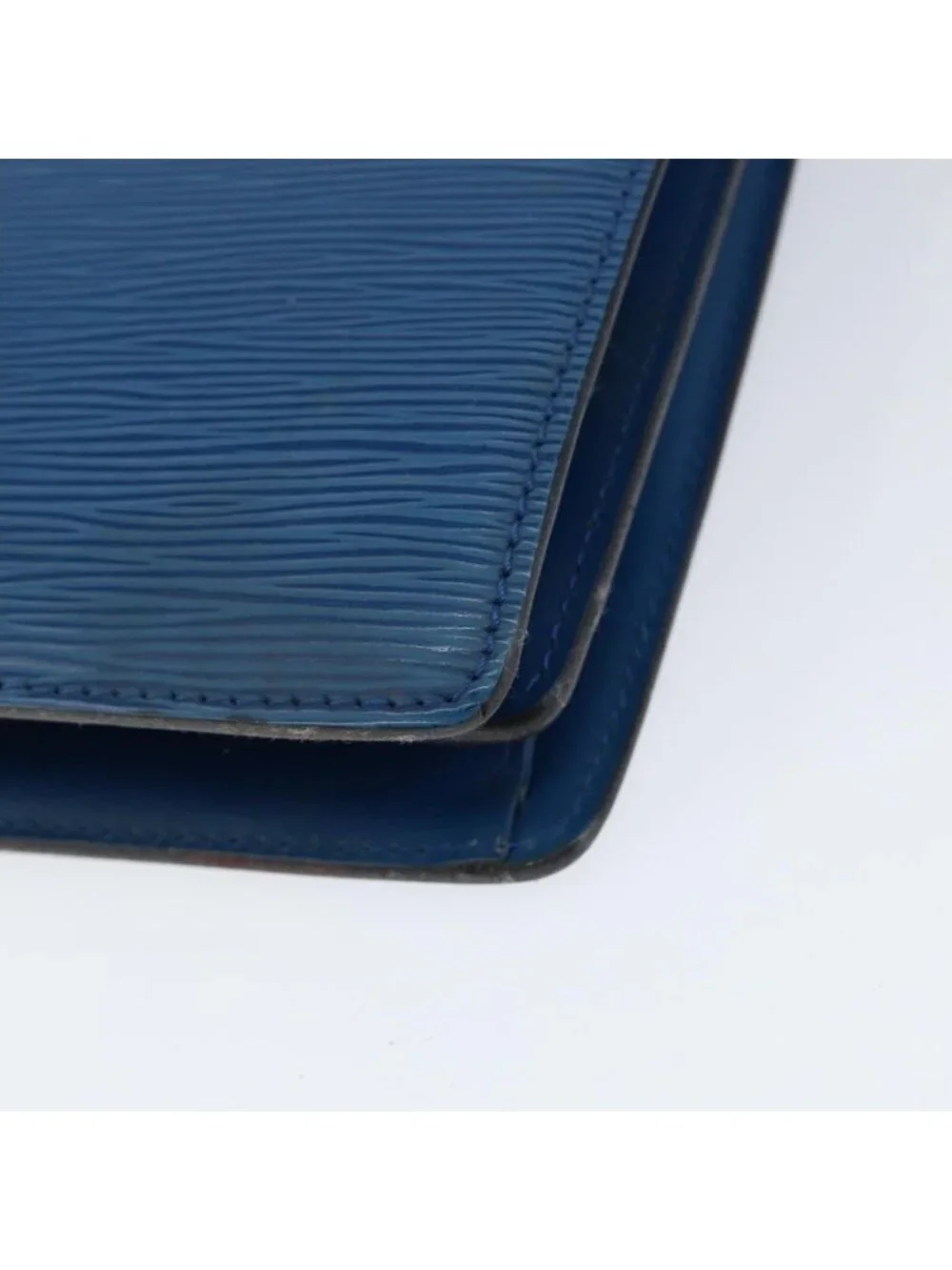 Authentic LOUIS VUITTON Epi Capuchin Shoulder Bag Blue M52345 LV